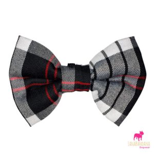 Bowtie schotse ruit zwart wit