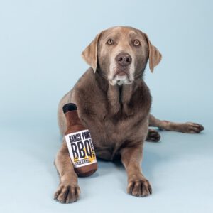 Saucy Paws BBQ Sauce hond