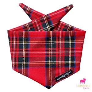 Knoopbandana Schotse Ruit Rood