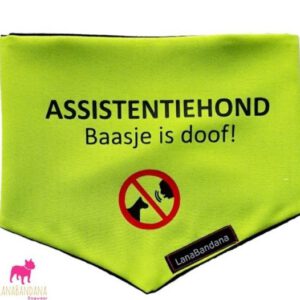 Assistentiehond baasje is doof