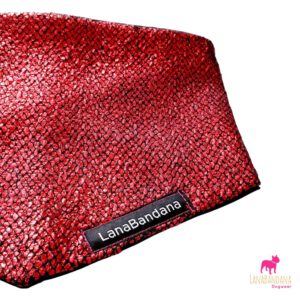 knoopbandana glossy red shiny